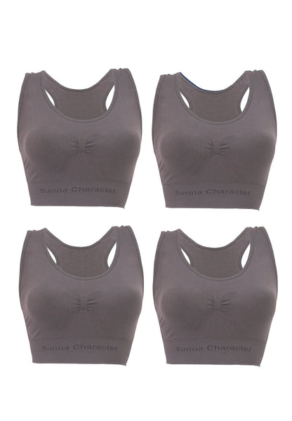 Copy of Fast Drying Sports Bra with Bamboo Charcoal - Cross-Back 3292 (4 pieces) - Sunna Character