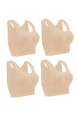 Fast Drying Sports Bra with Bamboo Charcoal - U-Back 3291 (4 pcs) - Sunna Character