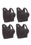 Fast Drying Sports Bra with Bamboo Charcoal - U-Back 3291 (4 pcs) - Sunna Character