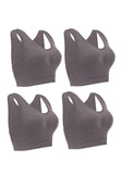 Fast Drying Sports Bra with Bamboo Charcoal - U-Back 3291 (4 pcs) - Sunna Character