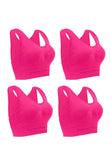 Fast Drying Sports Bra with Bamboo Charcoal - U-Back 3291 (4 pcs) - Sunna Character