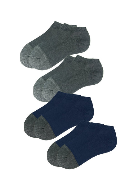 Low Cut Trainer Socks with Bamboo Charcoal (4 pairs) - Sunna Character