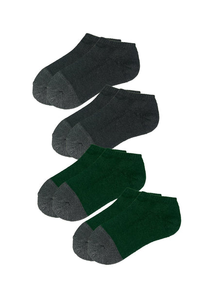 Low Cut Trainer Socks with Bamboo Charcoal (4 pairs) - Sunna Character